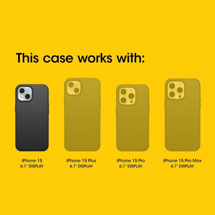 OtterBox iPhone 15 Clear Case with Black Grip Edge - London Edition
