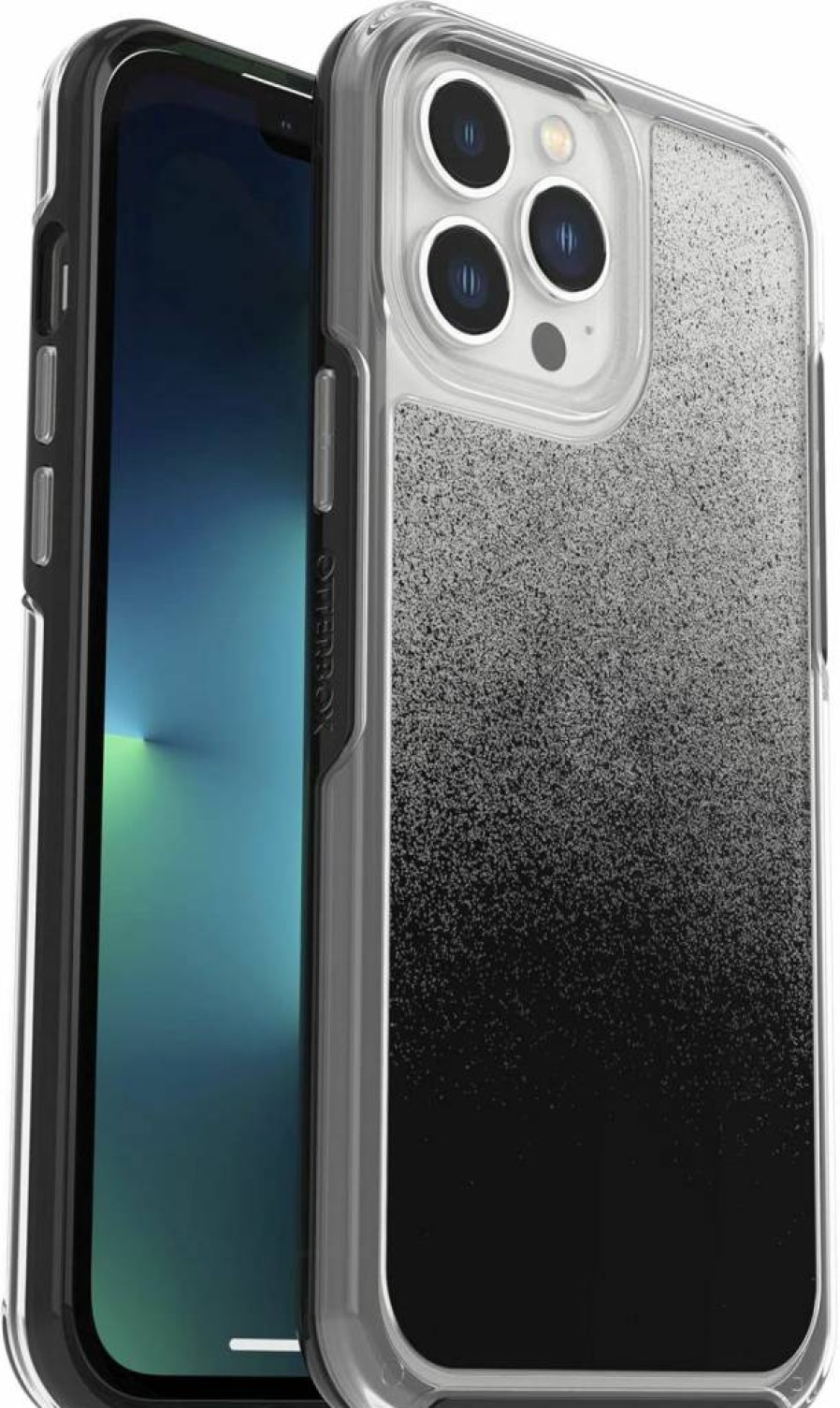 OtterBox Symmetry Series Case for iPhone 13 Pro Max & iPhone 12 Pro Max - Slim Protective Cover with Wireless Charging, Raised Edges, Black