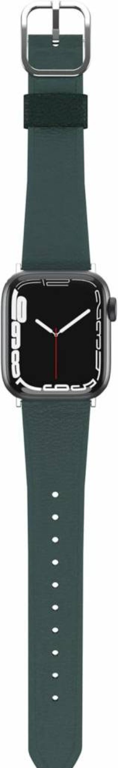 OtterBox Symmetry Cactus Leather Band for Apple Watch Series 7/8/9 45mm - Noir Ash Black Strap