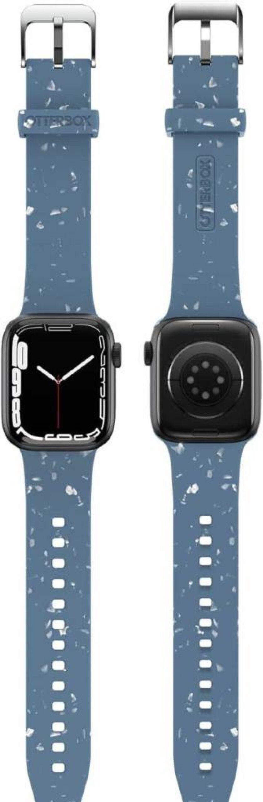 OtterBox All Day Band for Apple Watch Series 1-9 (38mm/40mm/41mm) - Durable Blue/Grey Sport Strap