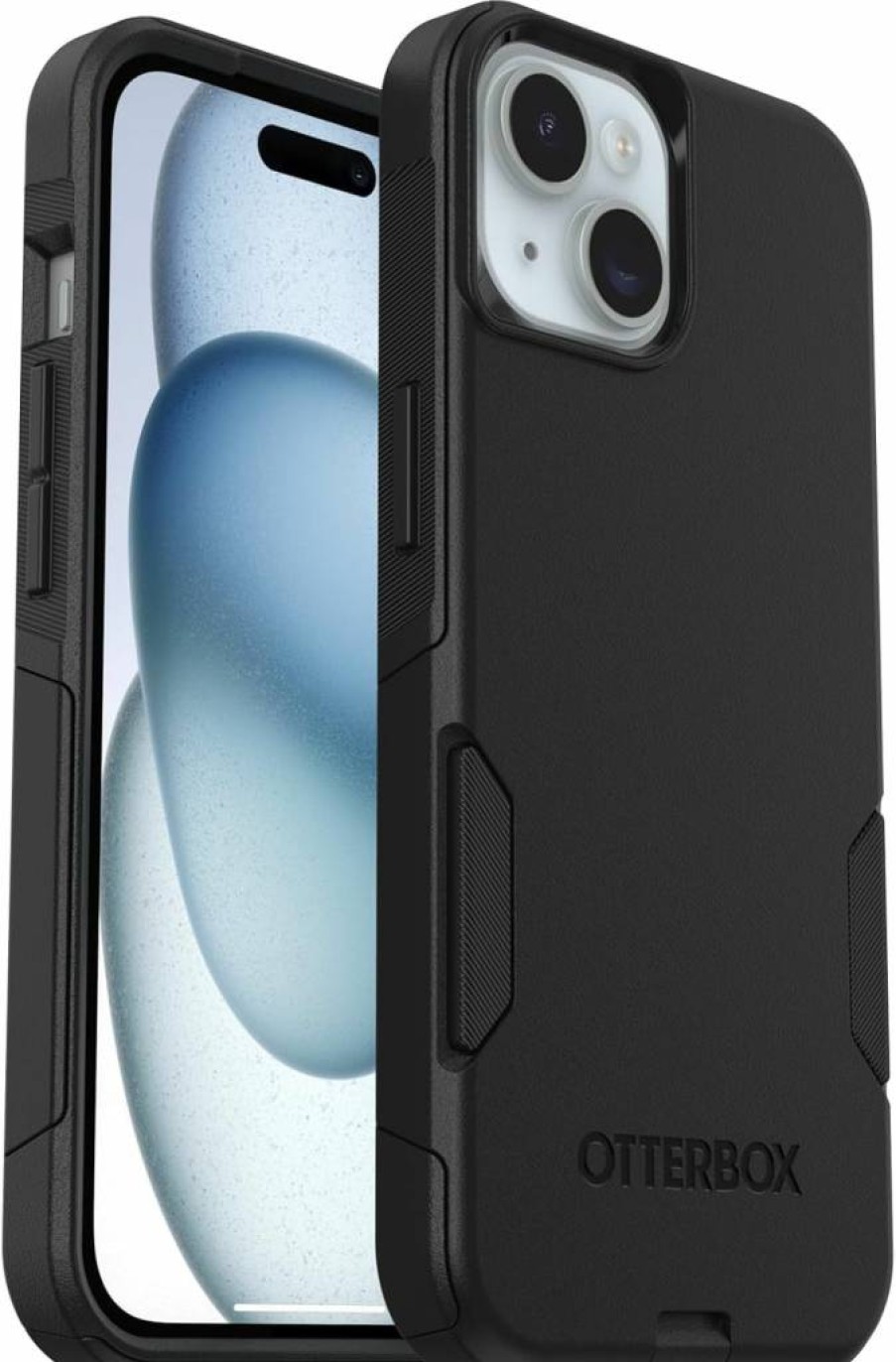 OtterBox Commuter Series Case for iPhone 16E, 15, 14, 13 - Slim, Tough, Lightweight Protective Cover with Port Protection | Black Polybag Packaging