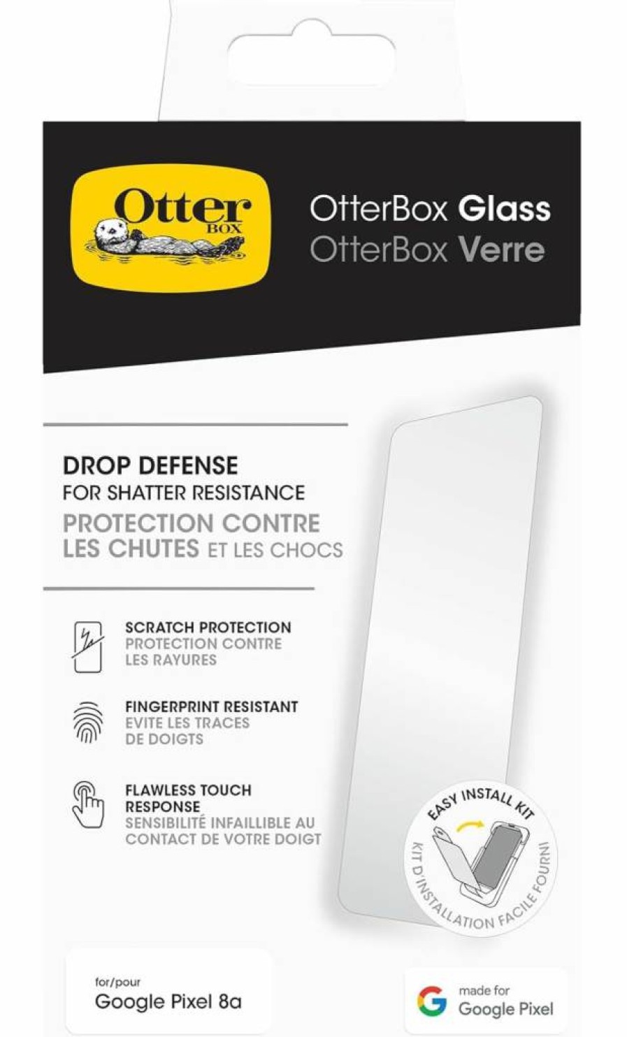 OtterBox Shetland Tempered Glass Screen Protector - Anti-Scratch, HD Clarity, Fingerprint Resistant, Durable Protection (Polybag Packaging, Bulk Business Orders)