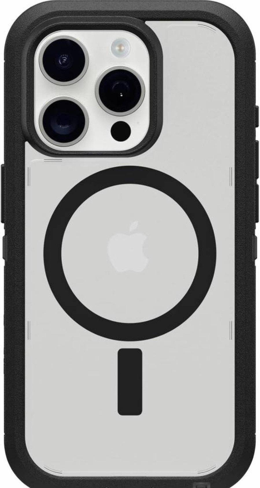 OtterBox Defender Series XT Rugged Case for iPhone 15 Pro - Black | MagSafe Compatible | Lanyard Ready | Screenless Design | Business Bulk Packaging
