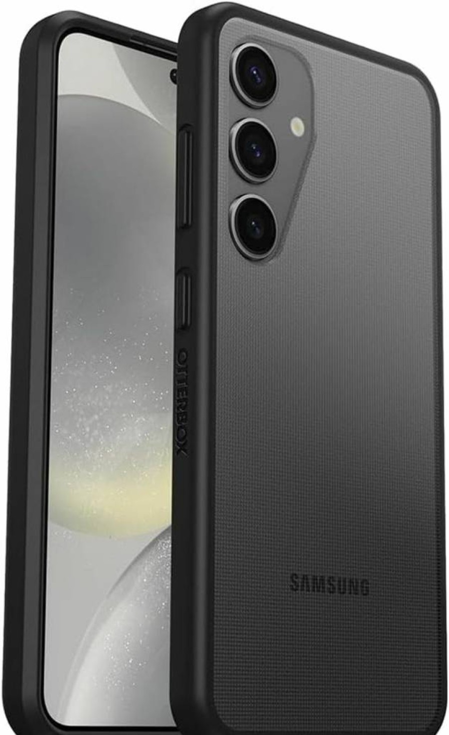 OtterBox Samsung Galaxy S24 Ultra Thin Protective Case - Black Crystal, Slim Design, Wireless Charging Compatible, Raised Edges for Screen & Camera Protection