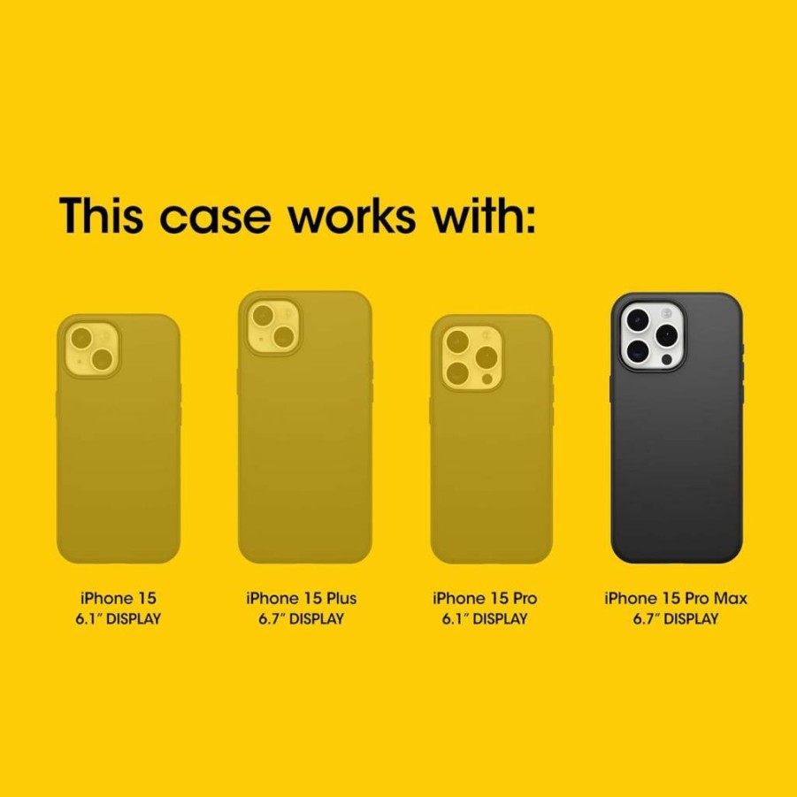 OtterBox Commuter Series Case for iPhone 15 Pro Max - Slim, Tough, Black Protective Cover with Port Protection