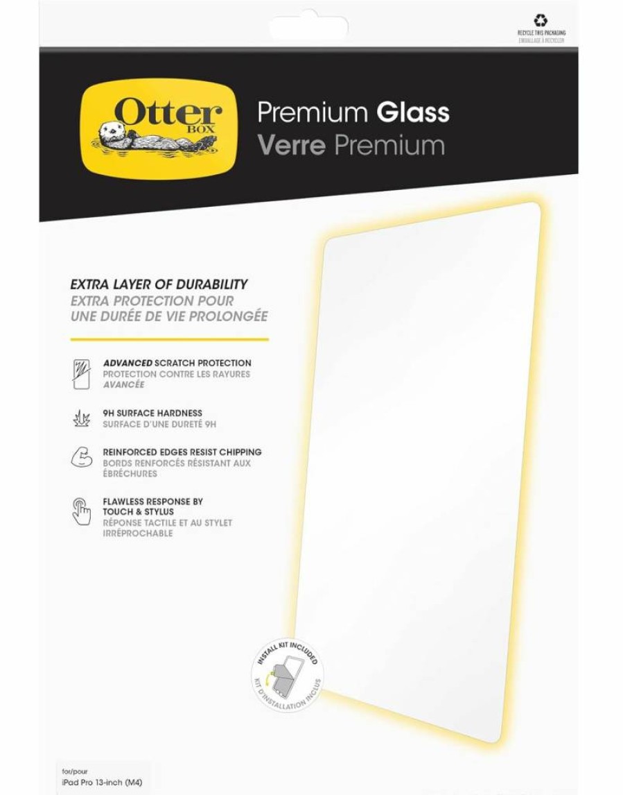 OtterBox Glass Screen Protector for iPad Pro 13-Inch (M4) - Anti-Glare, Fingerprint Resistant, HD Clarity, Easy Installation, Durable Protection (Single Pack)