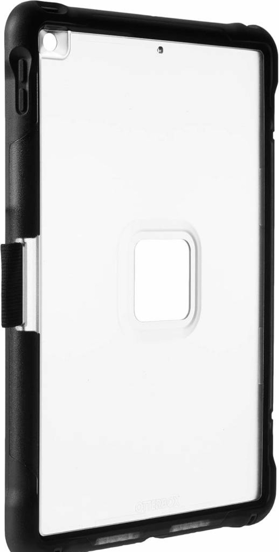 OtterBox Unlimited Series Case with Kickstand & Hand Strap + Screen Protector for iPad 7th/8th/9th Gen 10.2" (2019-2021 Models) - Clear/Red Protective Cover