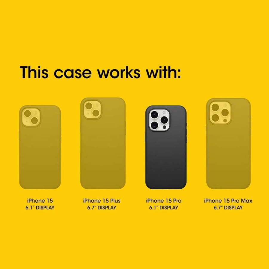 OtterBox Symmetry Series Clear Case with Black Grip Edge for iPhone 15 Pro - London Design