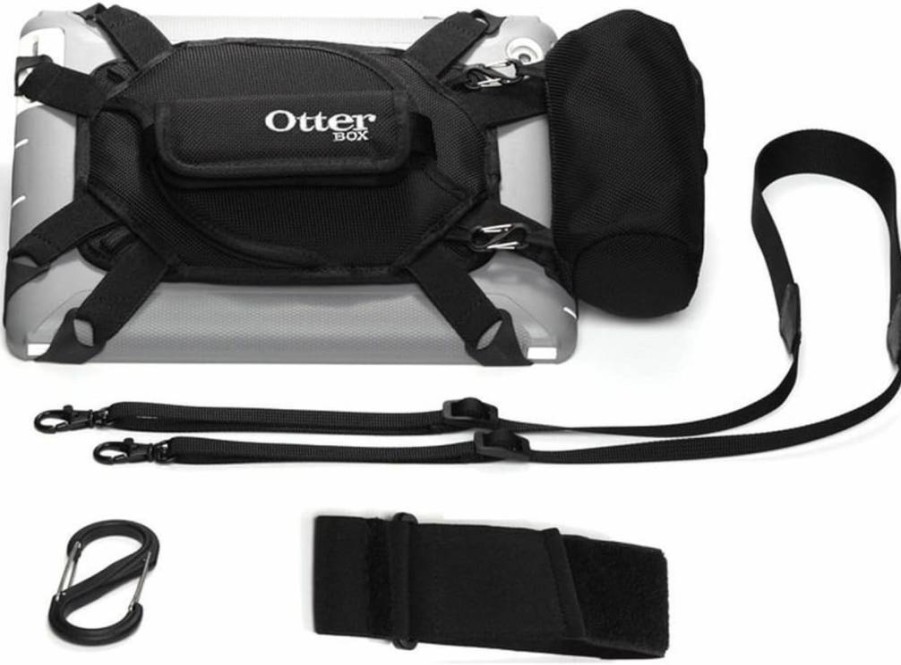 OtterBox Utility Series Latch Case with Shoulder Strap for 10-Inch Tablets - Includes Accessory Bag - Durable Black Polybag Packaging