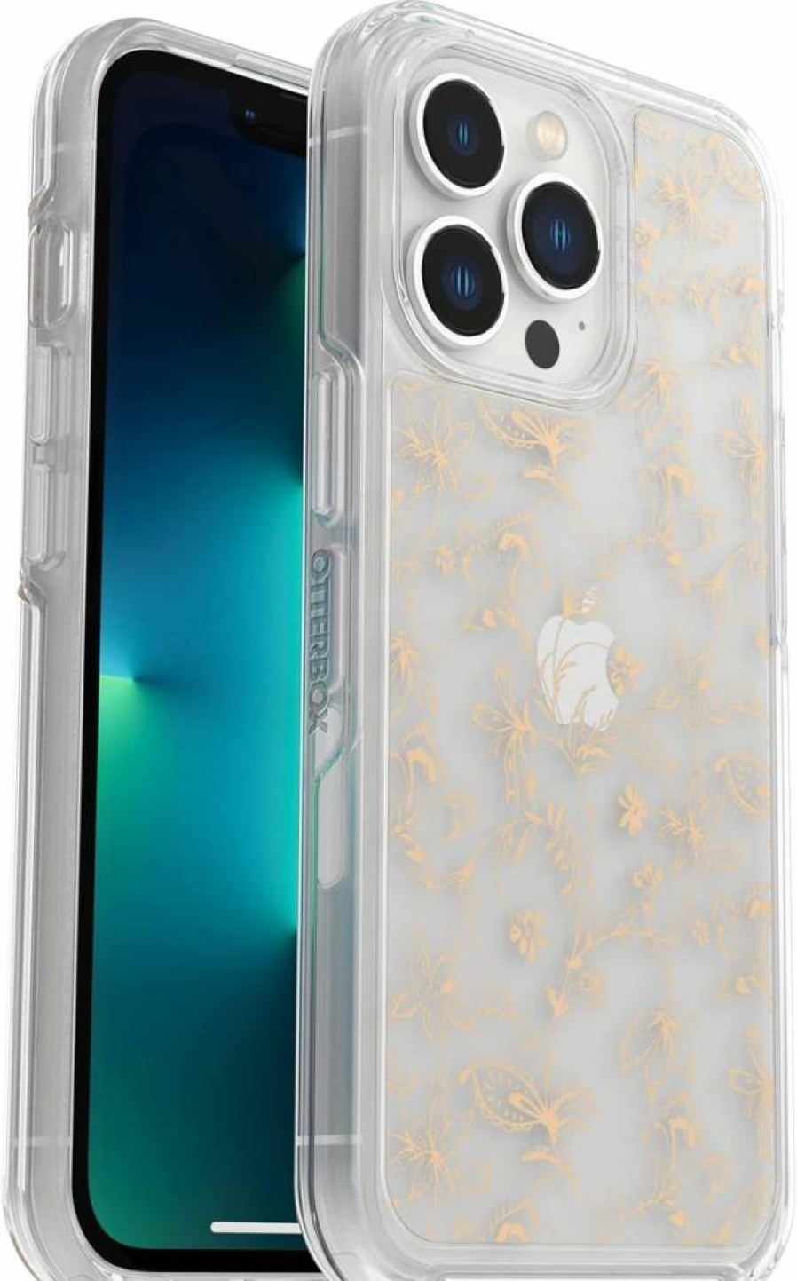OtterBox Symmetry Series Case for iPhone 13 Pro - Slim Protective Cover with Wireless Charging, Raised Edges & Screen Protection | Wallflower Design