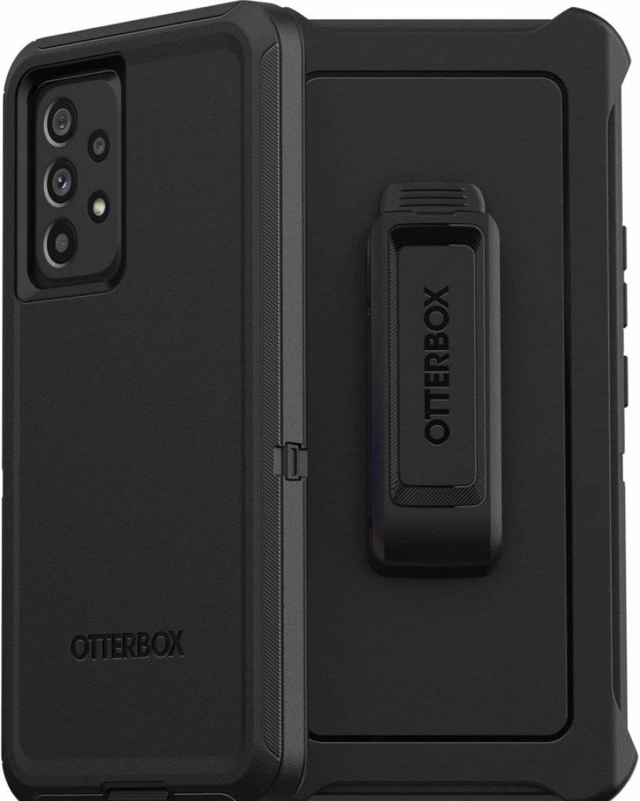 OtterBox Defender Series Rugged Case for Samsung Galaxy A53 5G - Black | Heavy Duty Protection with Holster Clip & Kickstand | Port Covers | Polybag Packaging