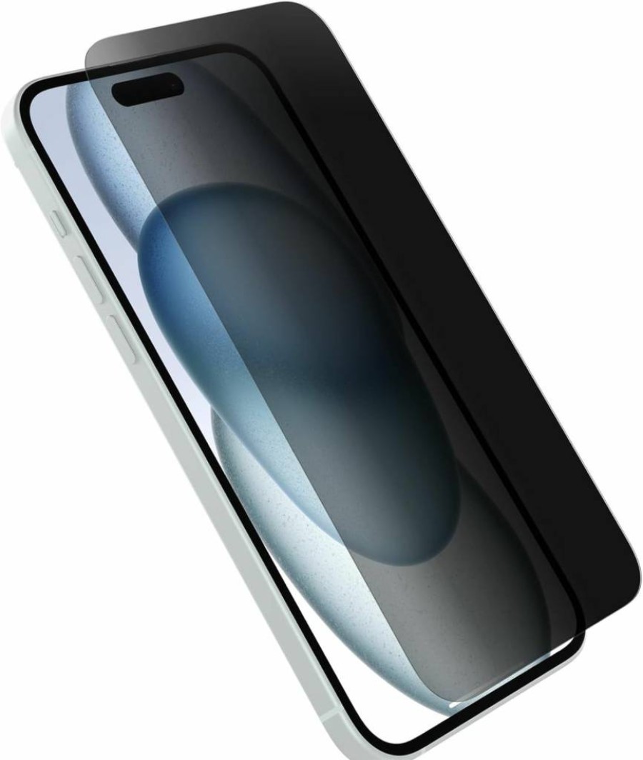 OtterBox iPhone 15 Plus Privacy Screen Protector - Premium Tempered Glass, Anti-Spy, Precision Fit, Smooth Touch, Easy Install (Polybag Packaging)
