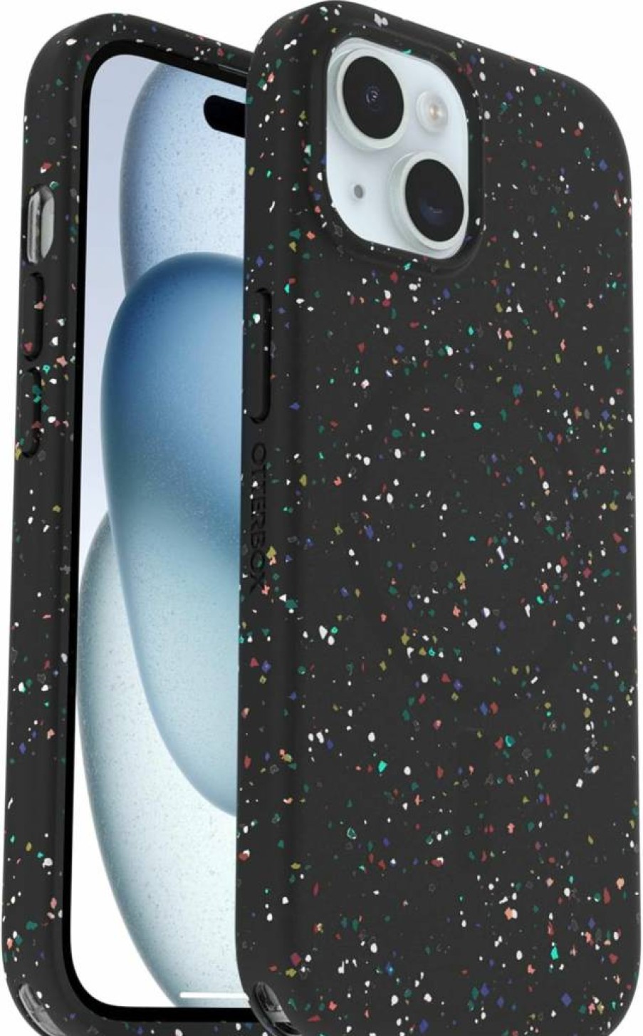 OtterBox Core Series Case for iPhone 16E 15 14 13 - Carnival Night Black | MagSafe Compatible | Sleek Rubber Design | Camera & Screen Protection