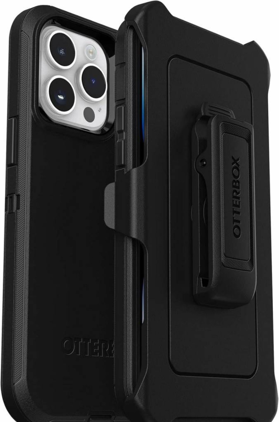 OtterBox Defender Series Rugged Case for iPhone 14 Pro Max - Black | Holster Clip & Kickstand | Port Protection | Durable Protection