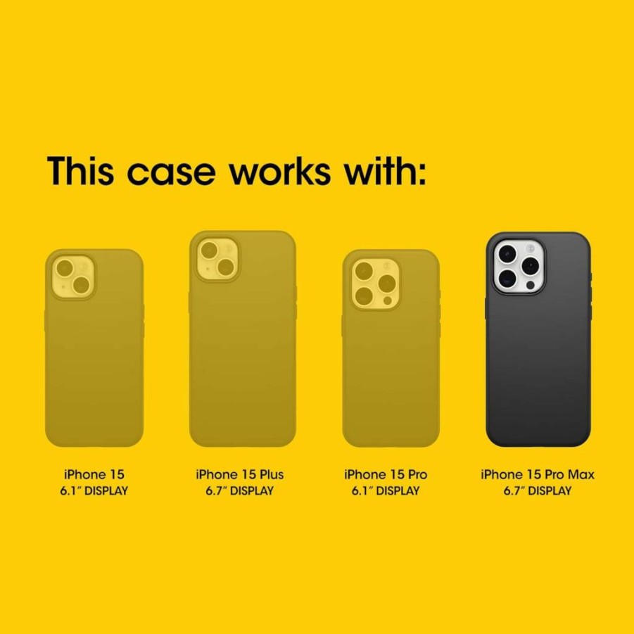 OtterBox iPhone 15 Pro Max Case - Clear with Black Grip Edge, New York Edition