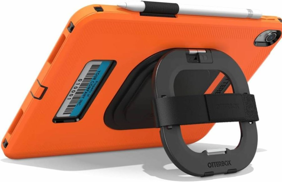 OtterBox Defender Series Rugged Case with Kickstand & Hand Strap for iPad 10th Gen & iPad (A16) - Black | Durable Protection, Port Covers, Includes Multi-Angle Shield Stand (Business Edition)