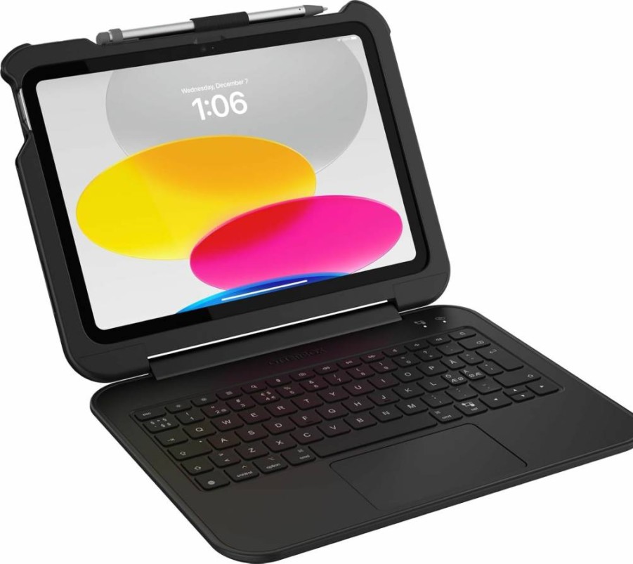 OtterBox Achiever Series Keyboard Case for iPad 10th Gen & iPad (A16) - 360 Protection, Black | Business & Travel Friendly | Durable Polybag Packaging