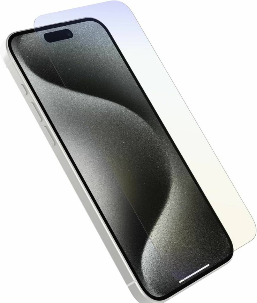 OtterBox iPhone 15 Pro Max Tempered Glass Screen Protector - Anti-Scratch, Fingerprint Resistant, Bubble-Free Installation, Enhanced Touch Sensitivity (Polybag Packaging)