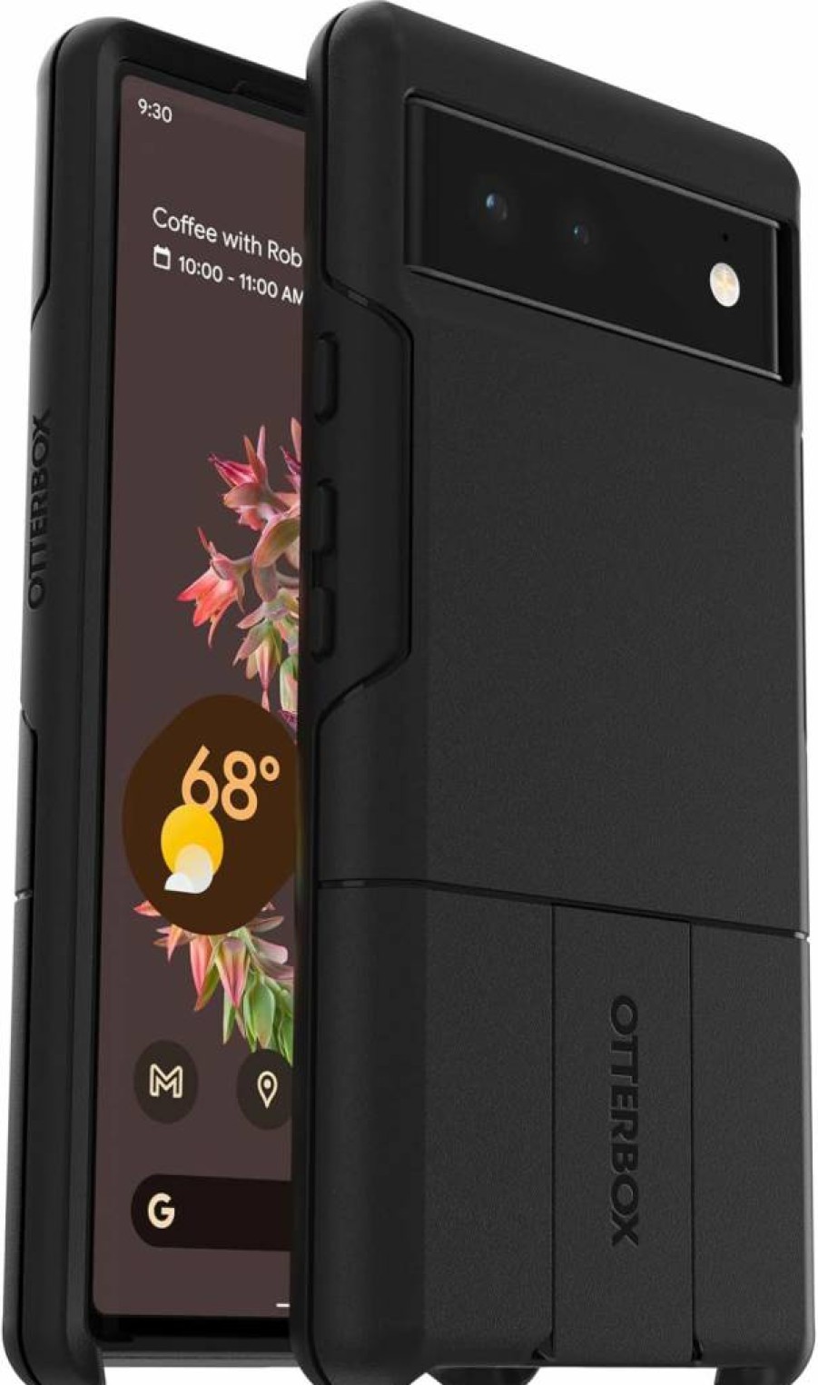 OtterBox Universe Series Case for Google Pixel 6 - Protective Phone Cover, Slim Design, Black - Non-Retail Packaging