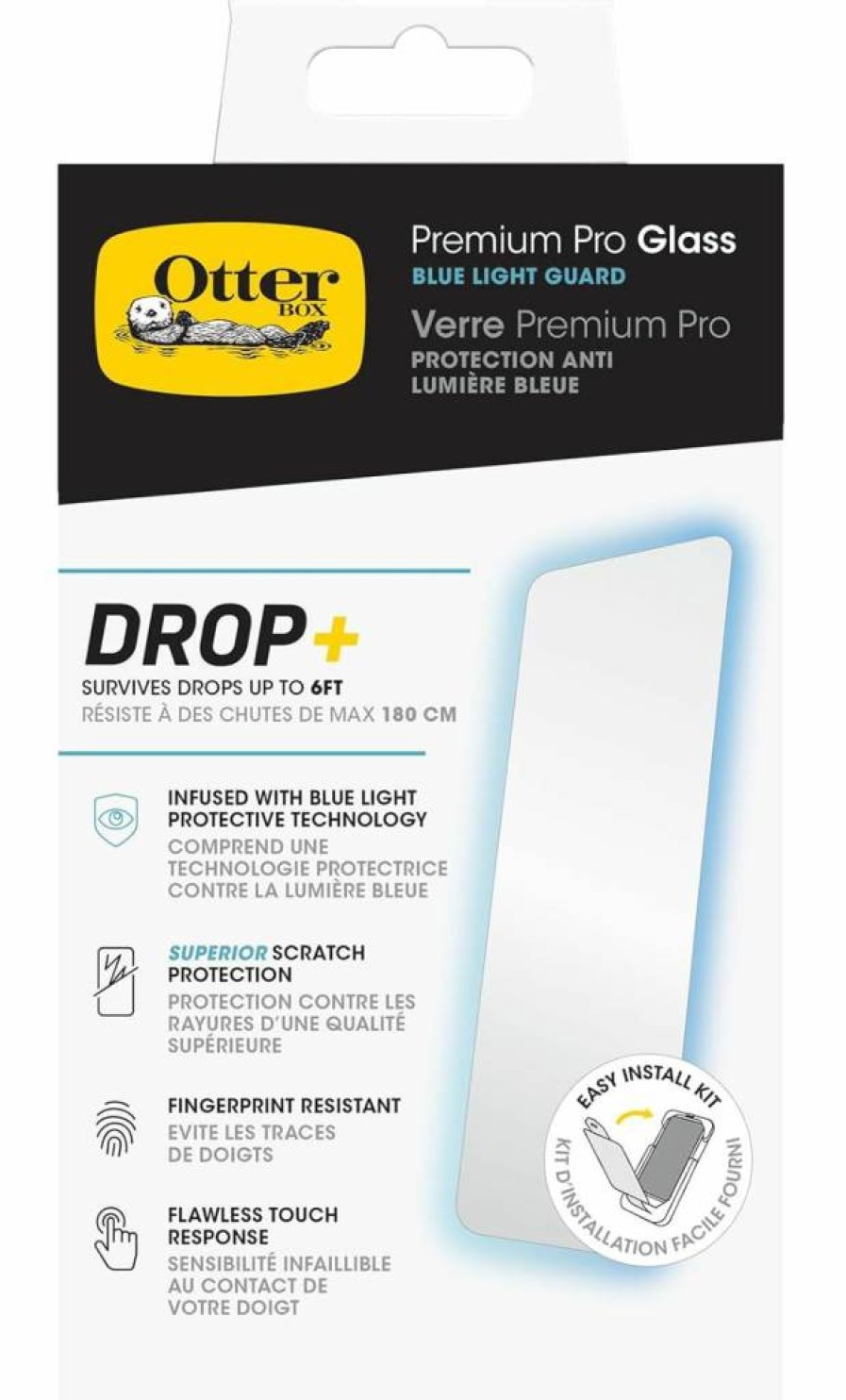 OtterBox iPhone 15 Plus Screen Protector - Blue Light Filter, Anti-Glare, Precision Fit, Easy Install, Tempered Glass