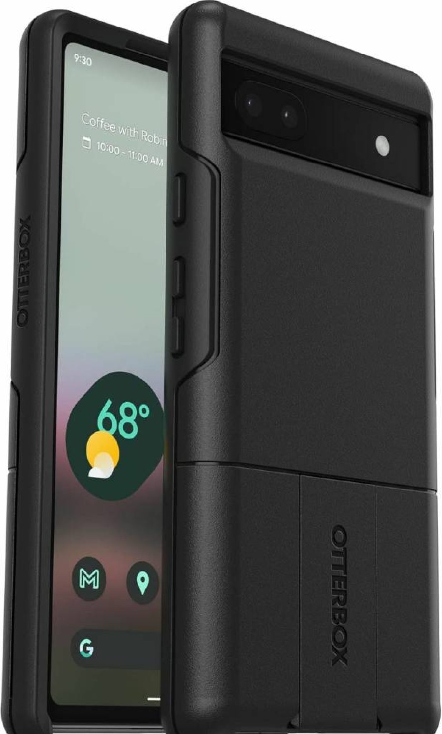 OtterBox Universe Series Protective Case for Google Pixel 6A - Black | Slim Durable Cover | Non-Retail Packaging