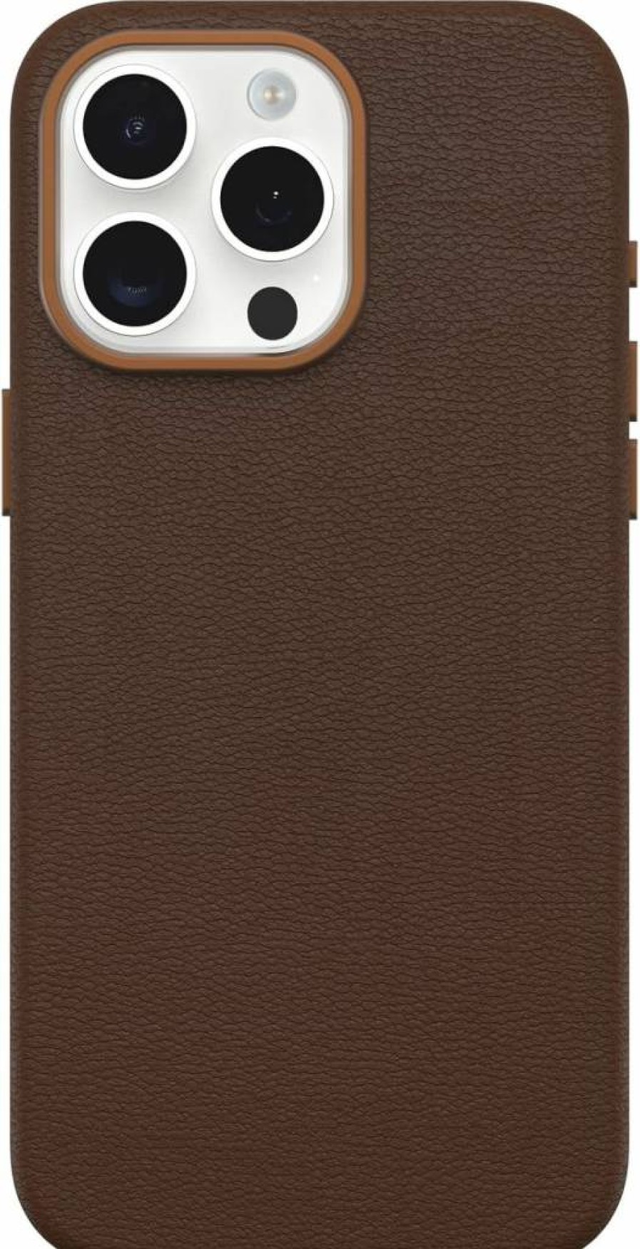 OtterBox Symmetry Series Cactus Leather MagSafe Case for iPhone 15 Pro Max - Noir Ash (Black) | Ultra-Sleek Design with Raised Edges for Screen & Camera Protection | Snap-On MagSafe Compatibility