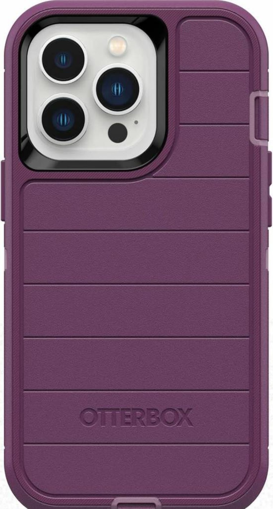OtterBox Defender Series Case for iPhone 13 Pro - Rugged Happy Purple Protective Cover with Holster Clip, Kickstand & Port Protection