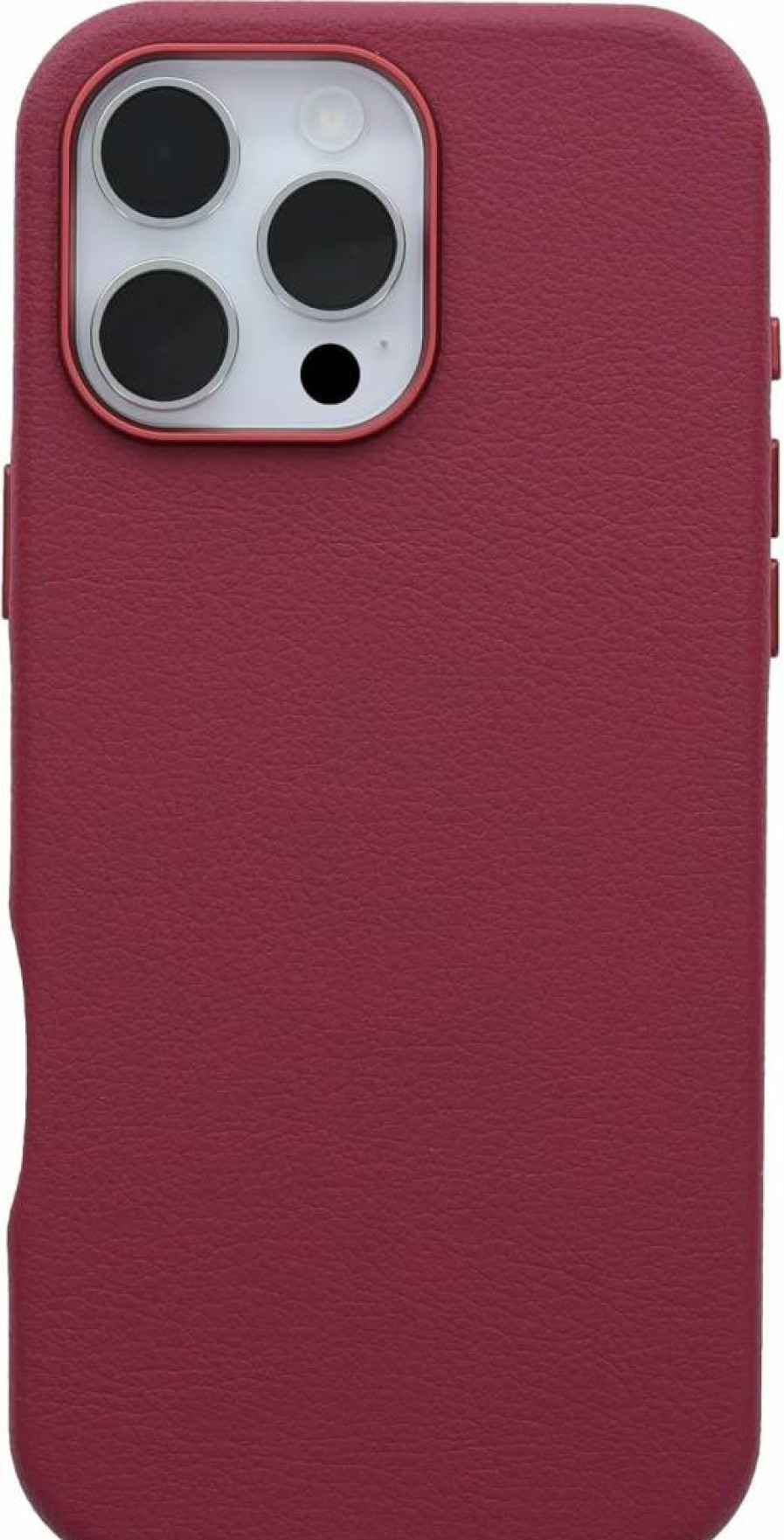 OtterBox Symmetry Series Cactus Leather MagSafe Case for iPhone 16 Pro Max - Foxberry Pink