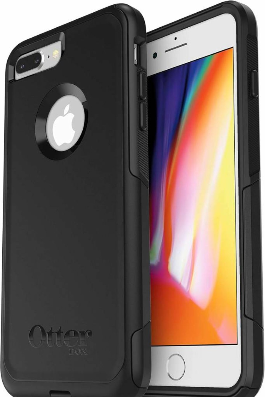 OtterBox Commuter Series Protective Case for iPhone 8 Plus/7 Plus - Durable Slim Cover with Drop Protection - Polybag Packaging - Black