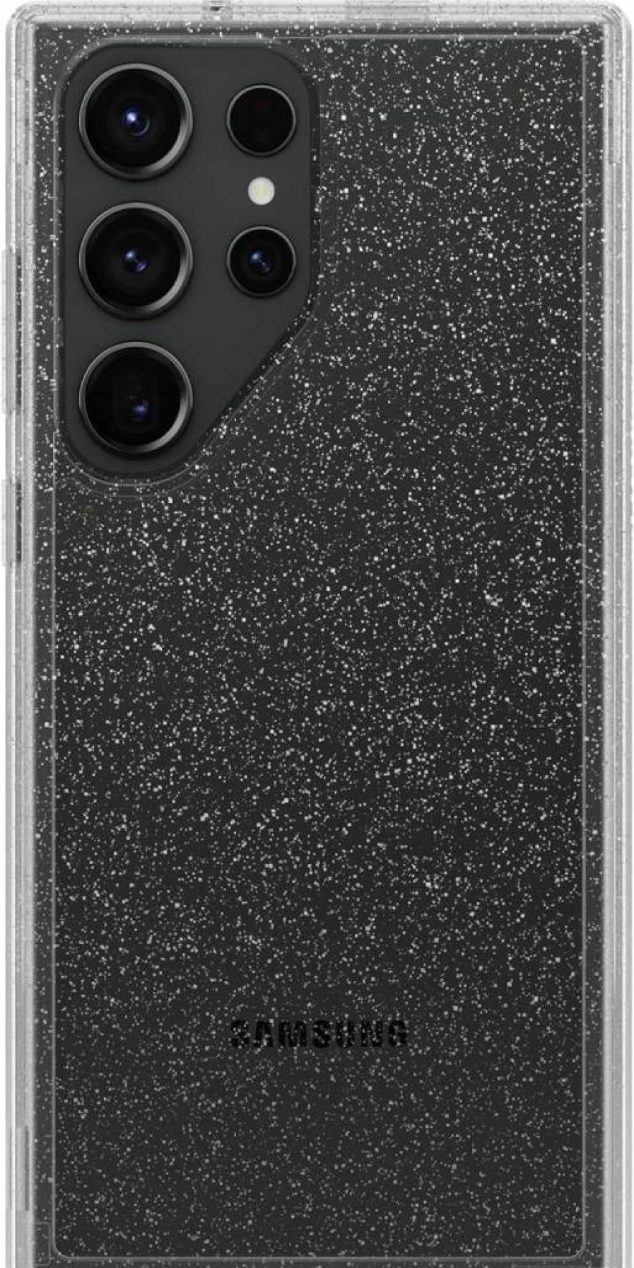 OtterBox Symmetry Series Clear Glitter Case for Samsung Galaxy S23 Ultra - Slim Protective Cover with Raised Edges & Wireless Charging Compatible - Stardust Design