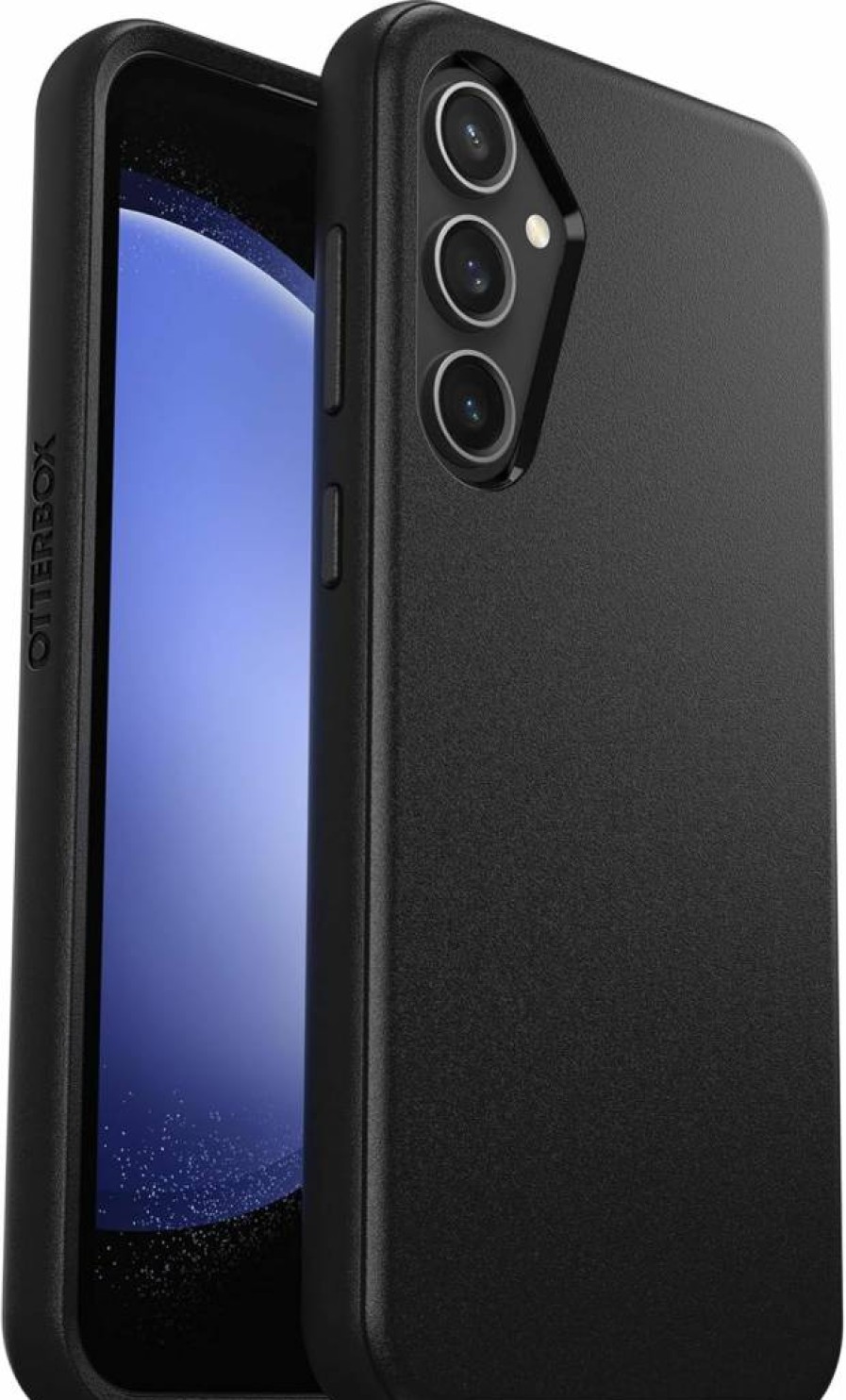 OtterBox Symmetry Series Case for Samsung Galaxy S23 FE - Slim Protective Cover with Wireless Charging, Raised Edges, Black (Polybag Packaging)