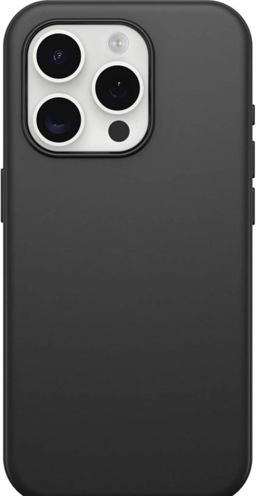 OtterBox Symmetry Series Case for iPhone 15 Pro - Slim Black Protective Cover with Wireless Charging, Raised Edges for Screen & Camera Protection | Polybag Packaging