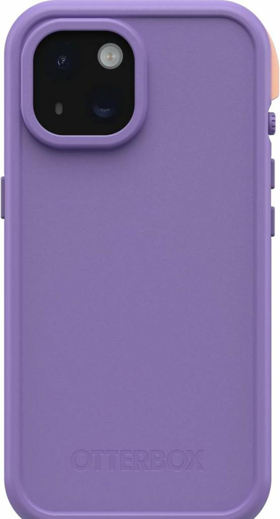 OtterBox iPhone 15 Fre Series Waterproof Case with MagSafe - Purple (Rule of Plum), Recycled Plastic, Sleek Design | Lifeproof Collaboration