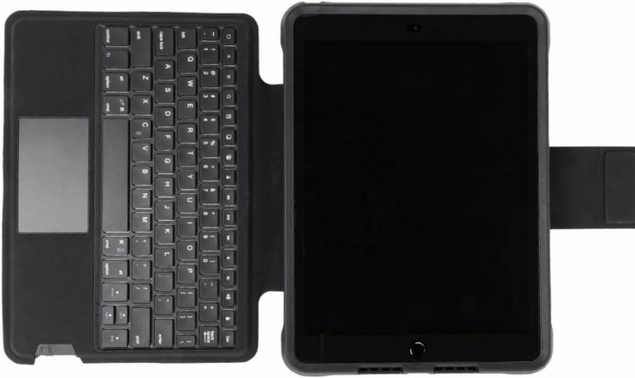 OtterBox Unlimited Series Keyboard Folio Case with Screen Protector for iPad 7th/8th/9th Gen 10.2" (2019-2021 Models) - Clear Black Protective Cover
