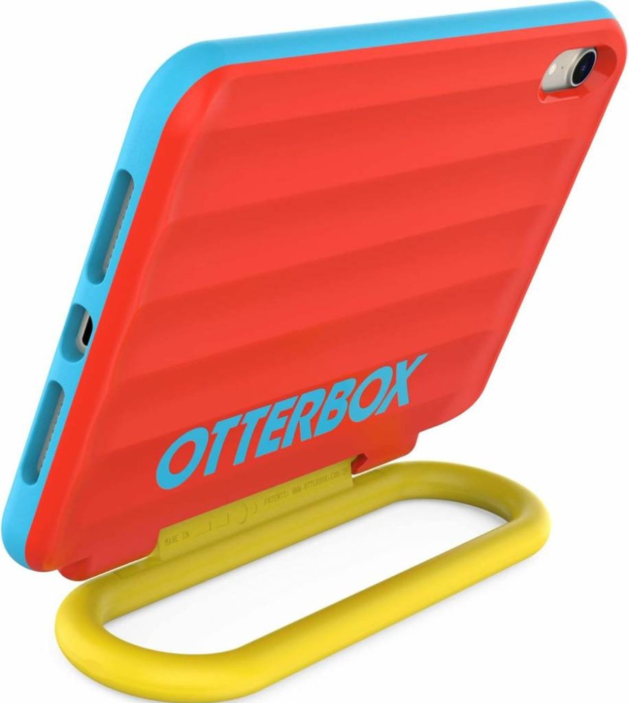 OtterBox Kids Case for iPad Mini 6th Gen & iPad Mini (A17) - Hearts & Crafts Red, Durable Handle Cover with Easy Install, Removal & Cleaning