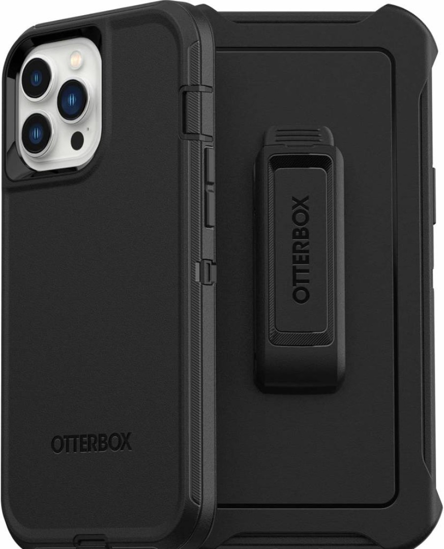 OtterBox Defender Series Rugged Case for iPhone 13 Mini & 12 Mini with Holster Clip Kickstand - Black Durable Protective Cover with Port Protection