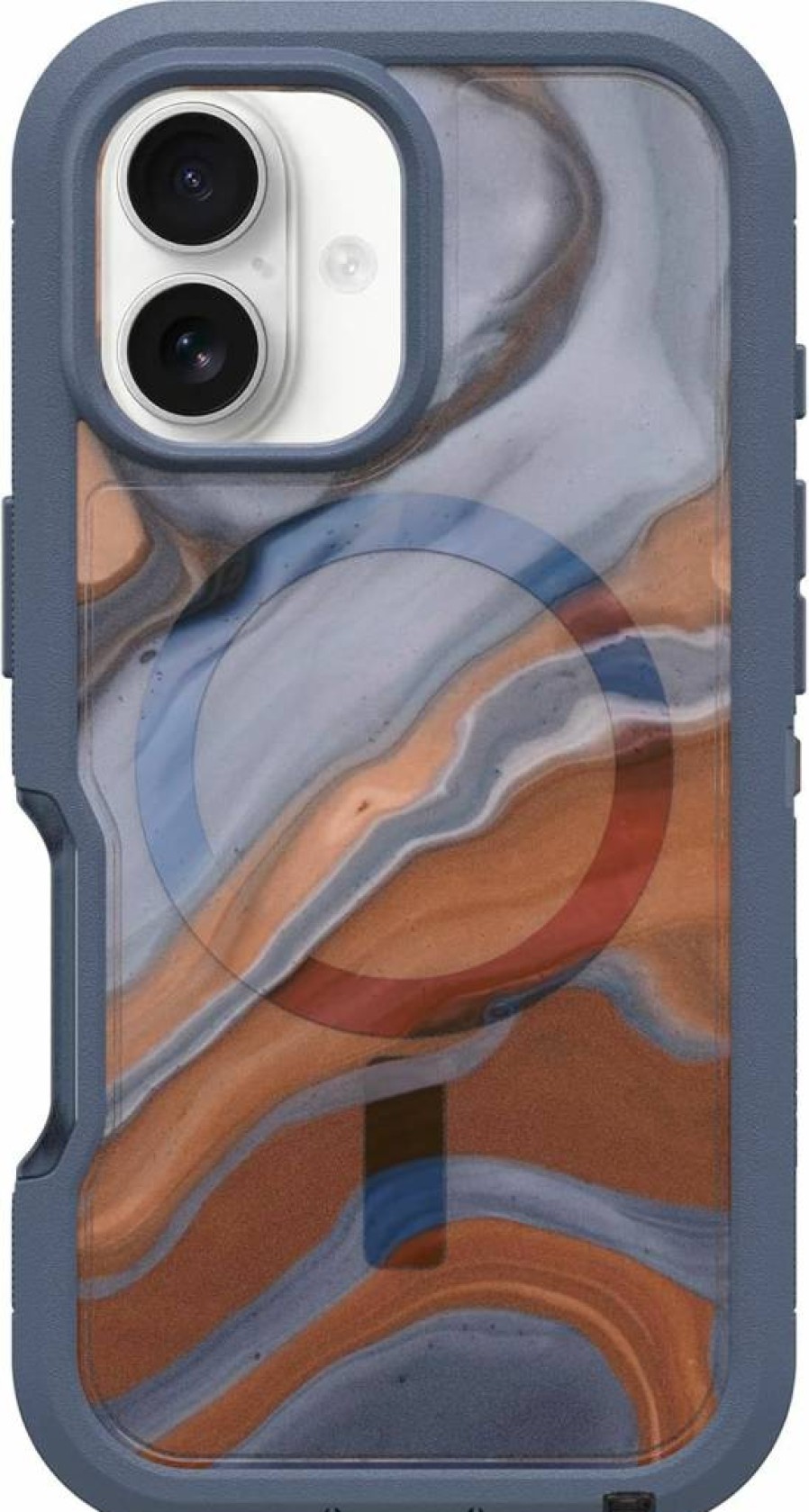 OtterBox Defender Series XT Clear Case for iPhone 16 - High Desert Marble Protective Cover