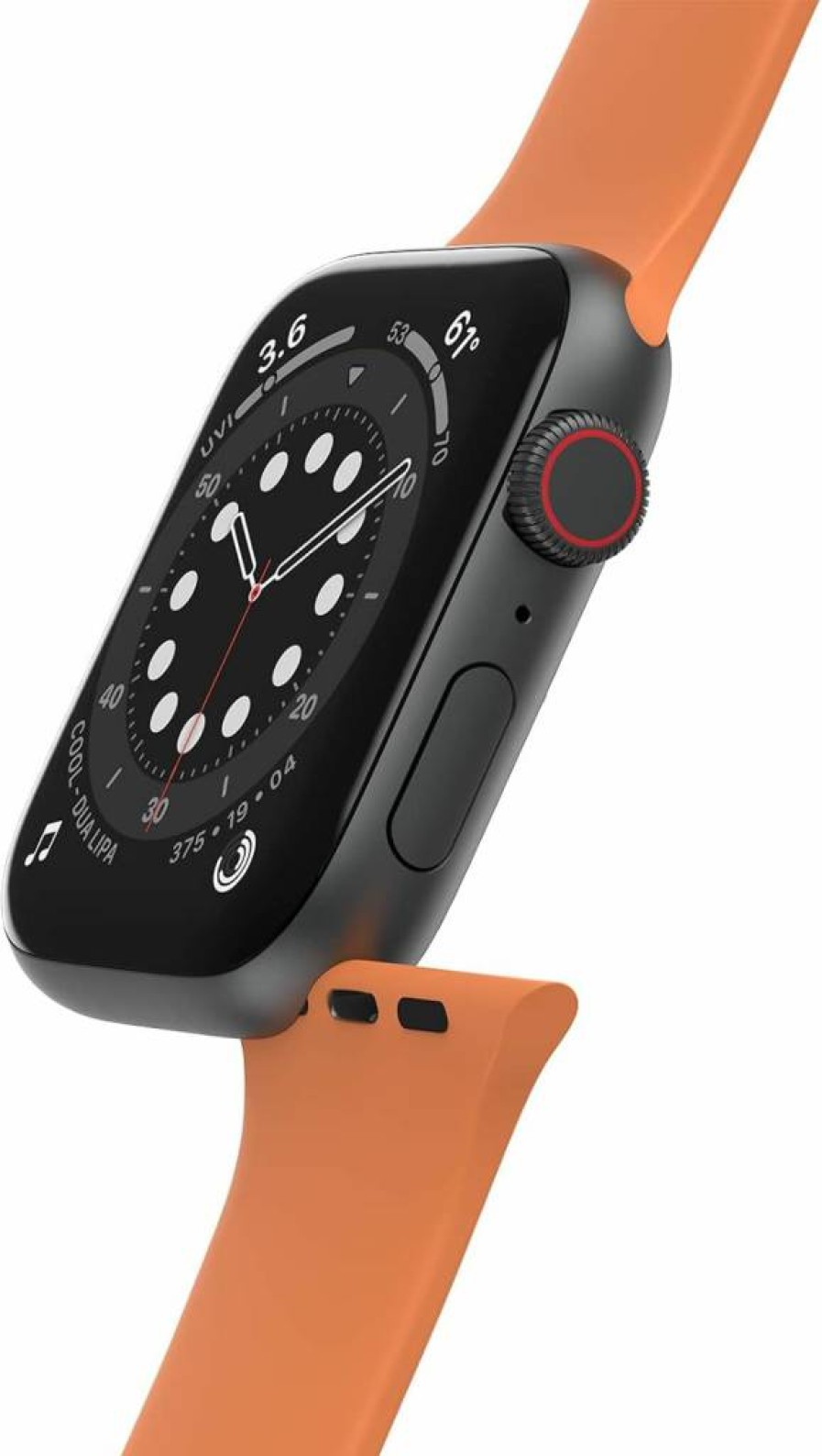 OtterBox All Day Band for Apple Watch Series 4/5/6/7/8/SE 42mm 44mm 45mm 49mm - Durable Sport Strap in Autobahn Black