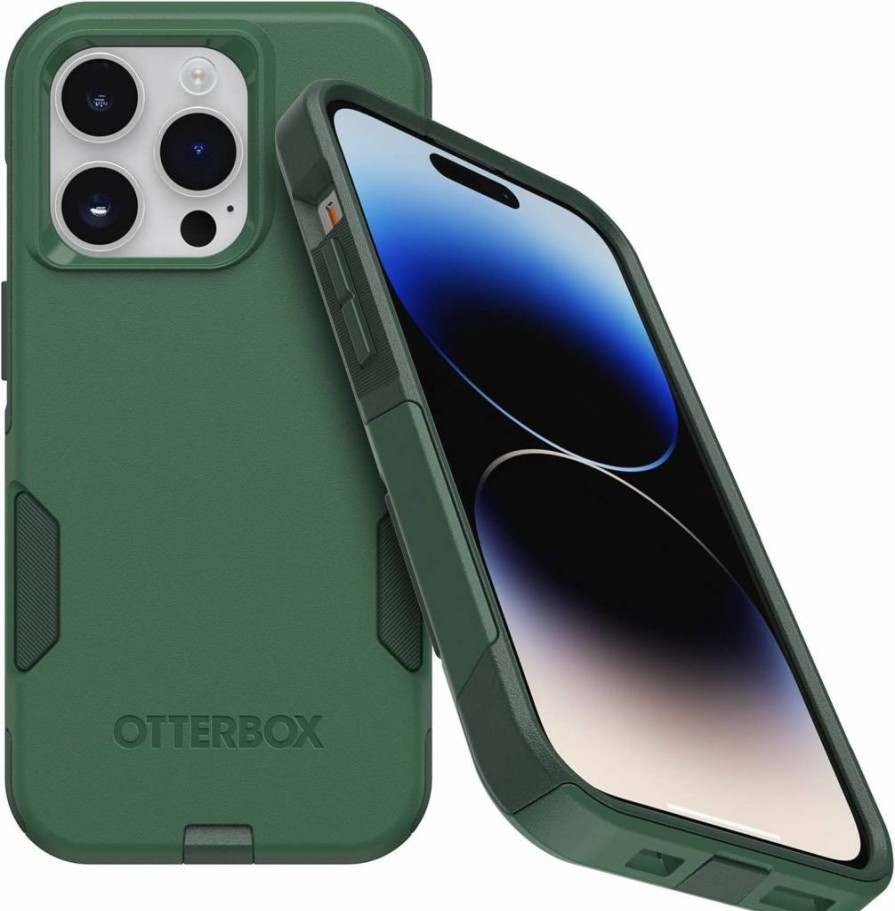 OtterBox Commuter Series Case for iPhone 14 Pro - Slim Protective Cover with Port Protection | Durable Black Phone Case