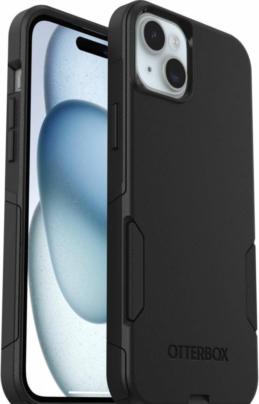 OtterBox Commuter Series Case for iPhone 15 Plus & iPhone 14 Plus - Slim Protective Cover with Port Protection | Black Polybag Packaging