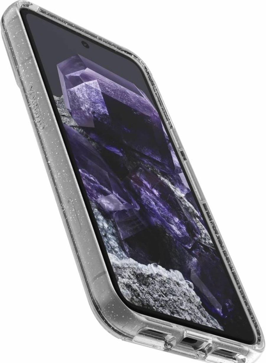 OtterBox Symmetry Series Case for Google Pixel 8 - Slim Black Protective Cover with Wireless Charging, Raised Edges for Screen & Camera Protection (Polybag Packaging)