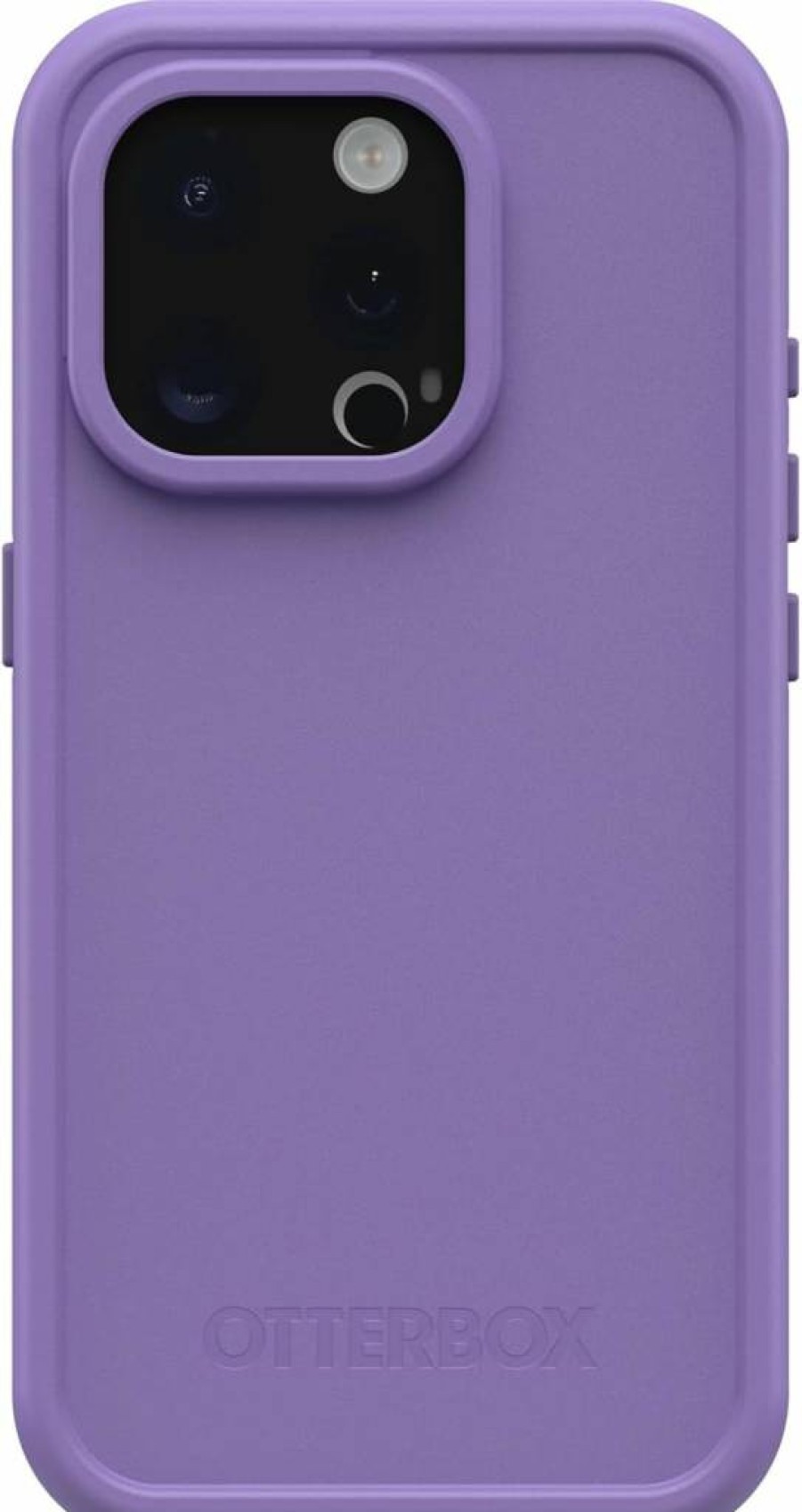 OtterBox iPhone 15 Pro Fre Series Waterproof Case with MagSafe - Purple (Rule of Plum), Recycled Plastic, Sleek Design | Lifeproof Collaboration