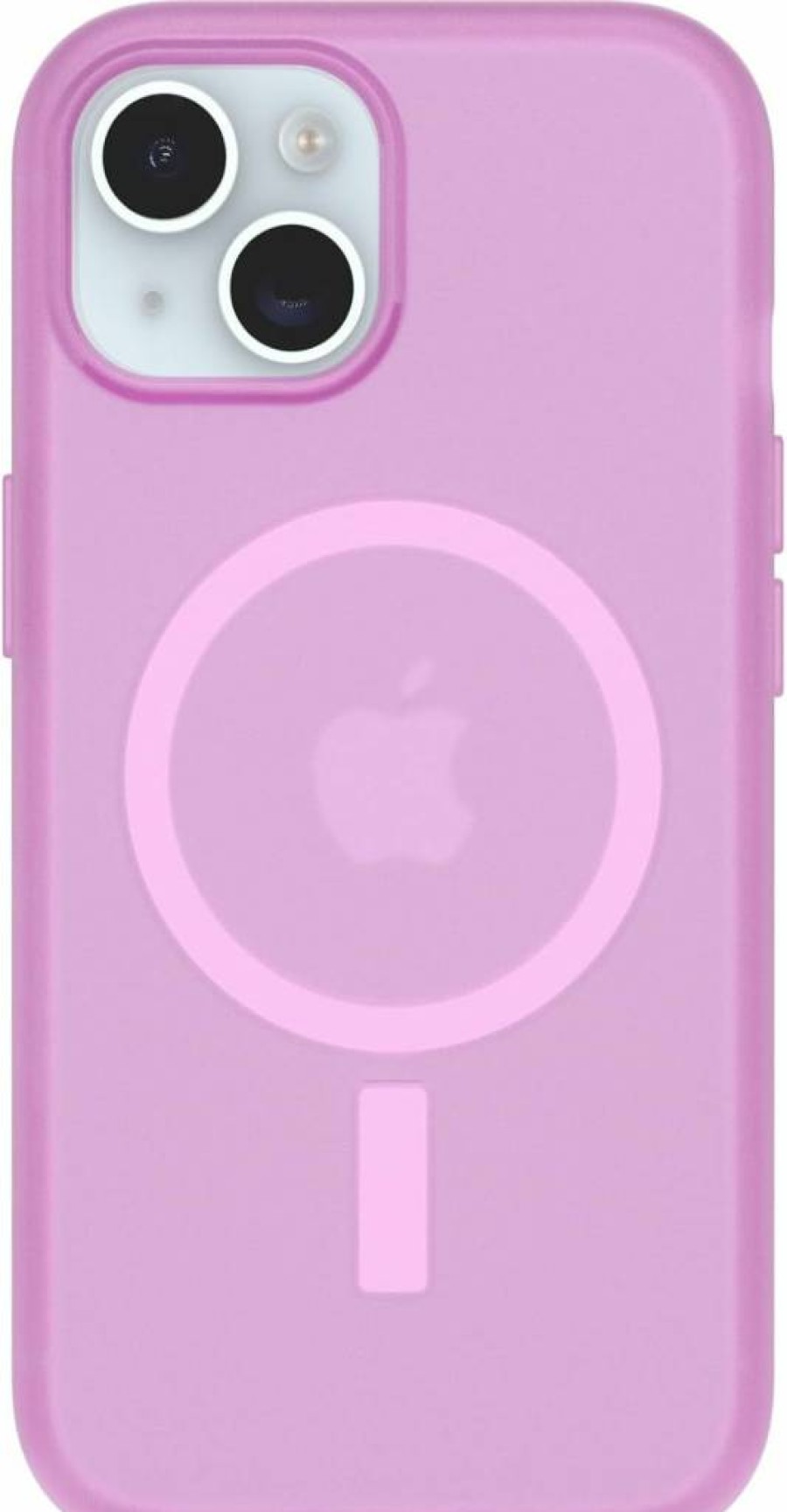 OtterBox Symmetry Series Soft Touch Case with MagSafe for iPhone 15, 14, 13 - Dark Echo Black | Sleek Rubber Design, Smooth Finish, Camera & Screen Protection