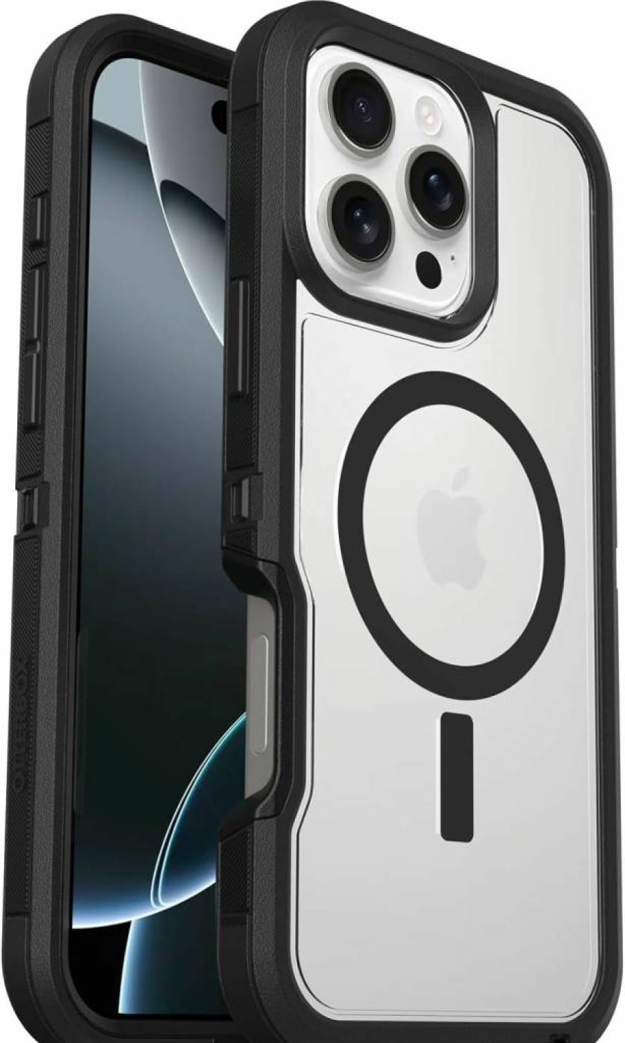 OtterBox Defender Series XT Clear Case for iPhone 16 Pro - Dark Side (Single Unit, Polybag Packaging)