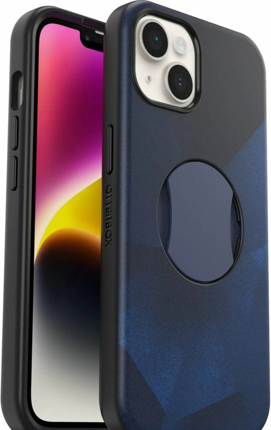 OtterBox Symmetry Series OtterGrip Case for iPhone 14 & 13 - MagSafe Compatible, Built-In Grip, Protective Raised Edges, Chill Out Green