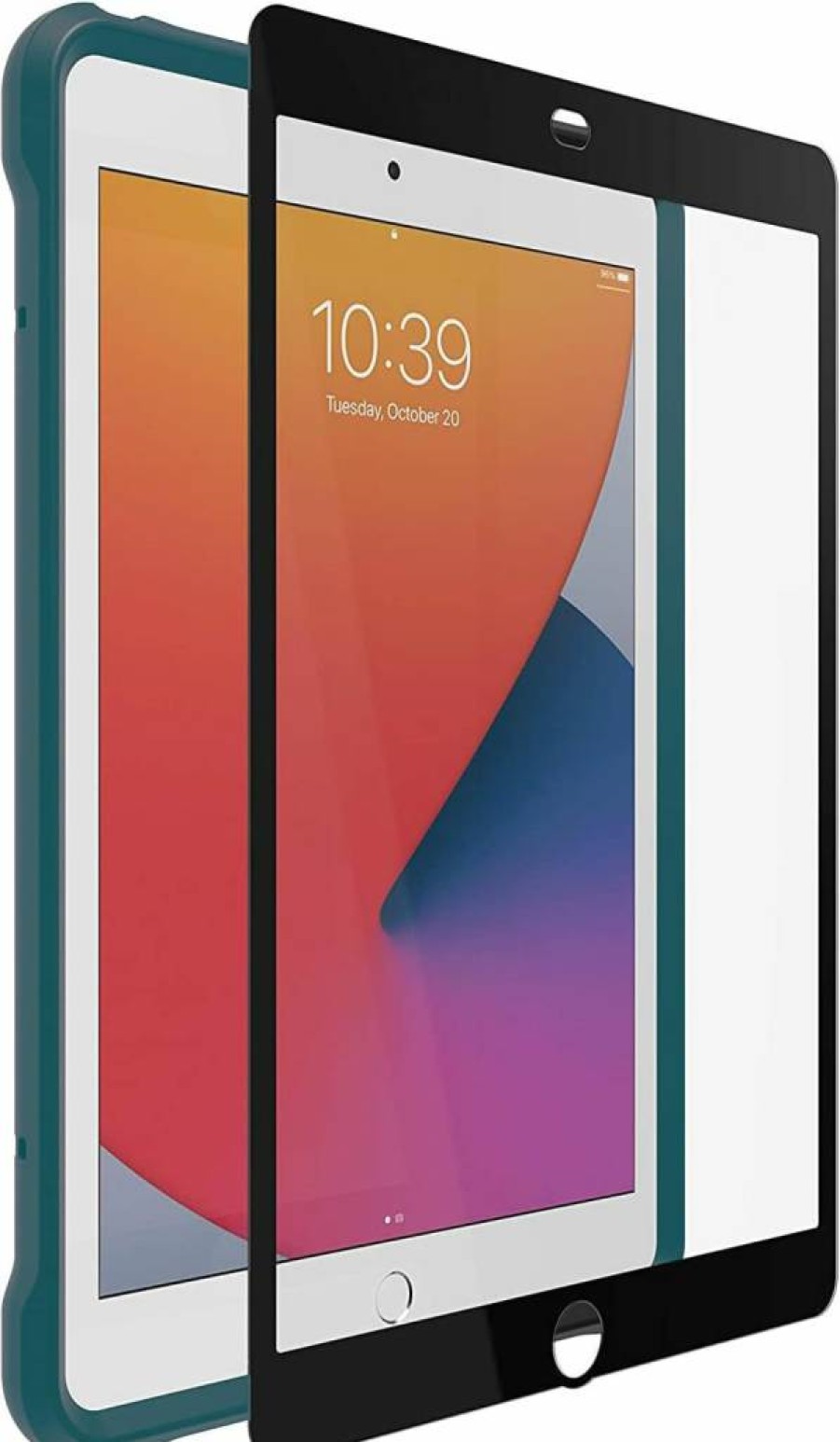OtterBox Unlimited Series Case with Screen Protector for iPad 7th/8th/9th Gen 10.2" (2019-2021 Models) - Clear/Blue Protective Cover