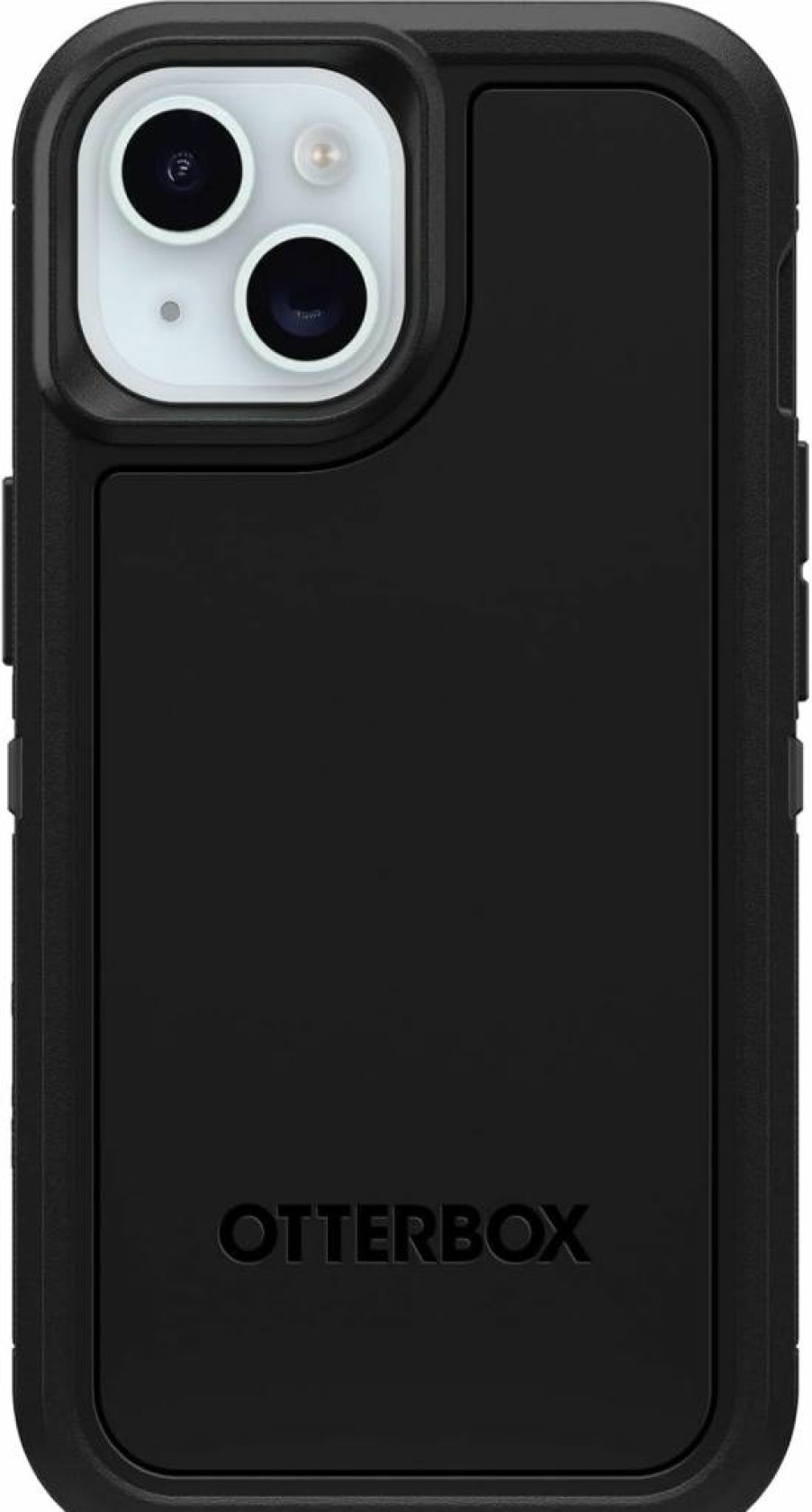 OtterBox Defender Series XT Clear Case for iPhone 16/15/14/13 - Rugged MagSafe-Compatible Protective Cover with Lanyard Attachment (Black/Clear, Screenless)