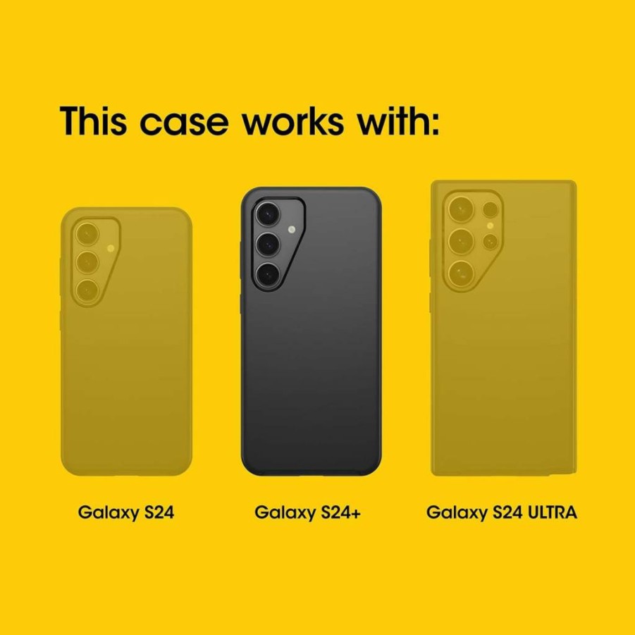 OtterBox Commuter Series Case for Samsung Galaxy S24+ - Slim, Tough, Black Protective Cover with Port Protection - Business Bulk Packaging