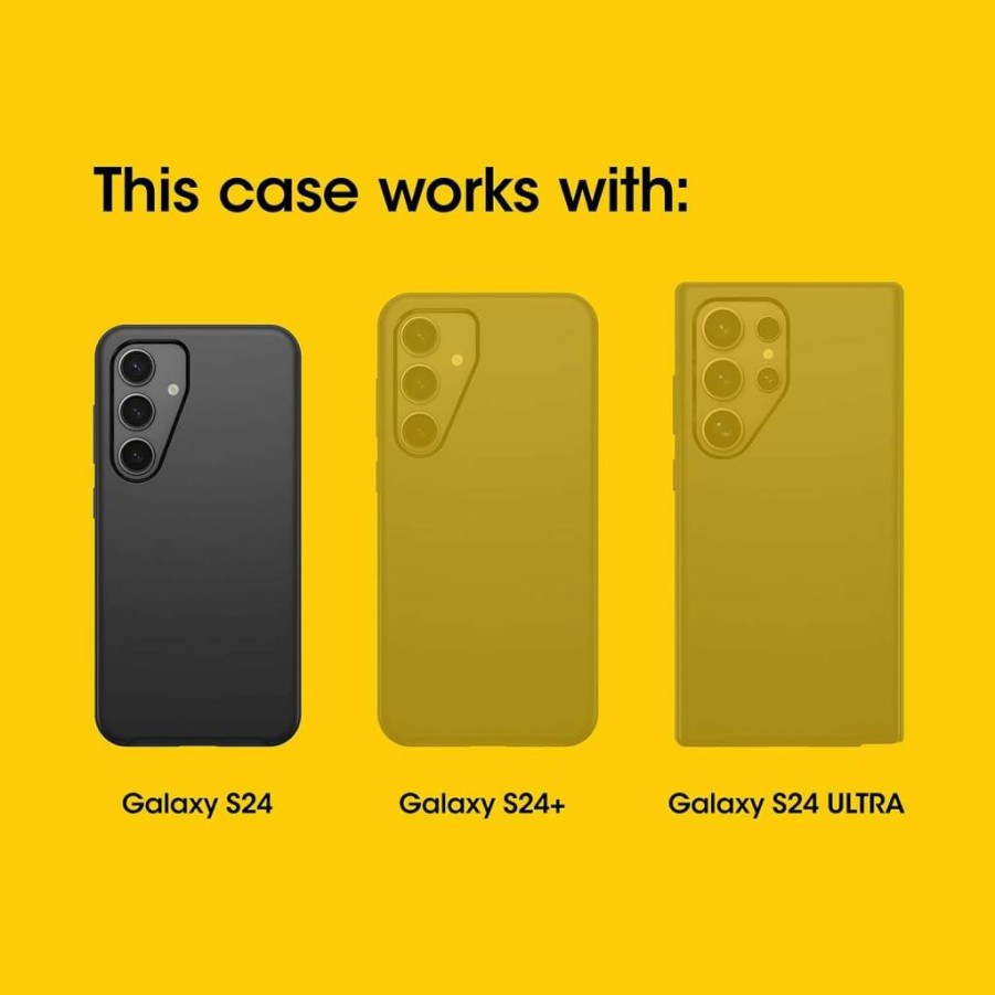 OtterBox Symmetry Series Case for Samsung Galaxy S24 - Pacific Blue, Soft Touch Rubber Cover with Camera Protection & Raised Screen Edge
