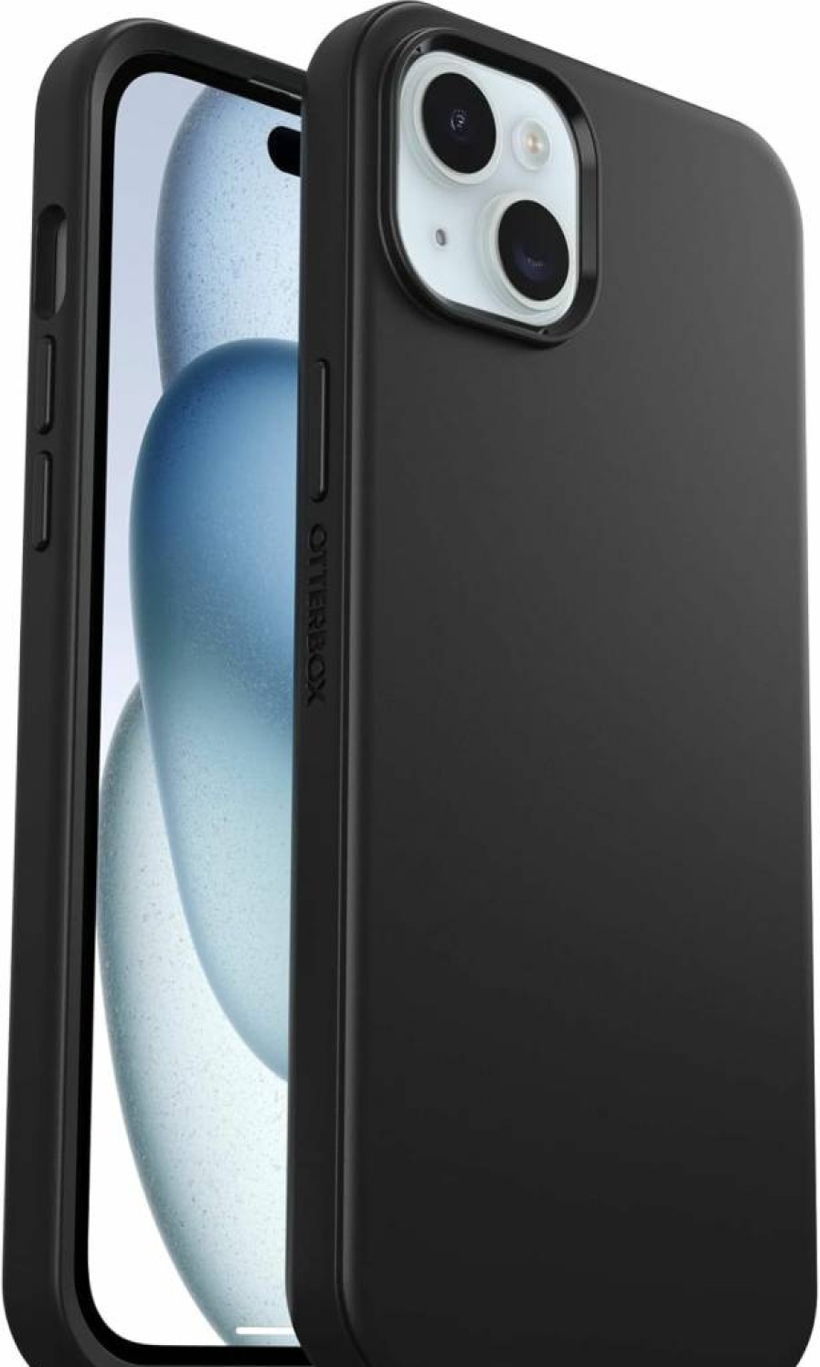 OtterBox Symmetry Series MagSafe Compatible Case for iPhone 15 Plus & iPhone 14 Plus - Ultra Slim Black Protective Cover with Raised Edges (Polybag Packaging)